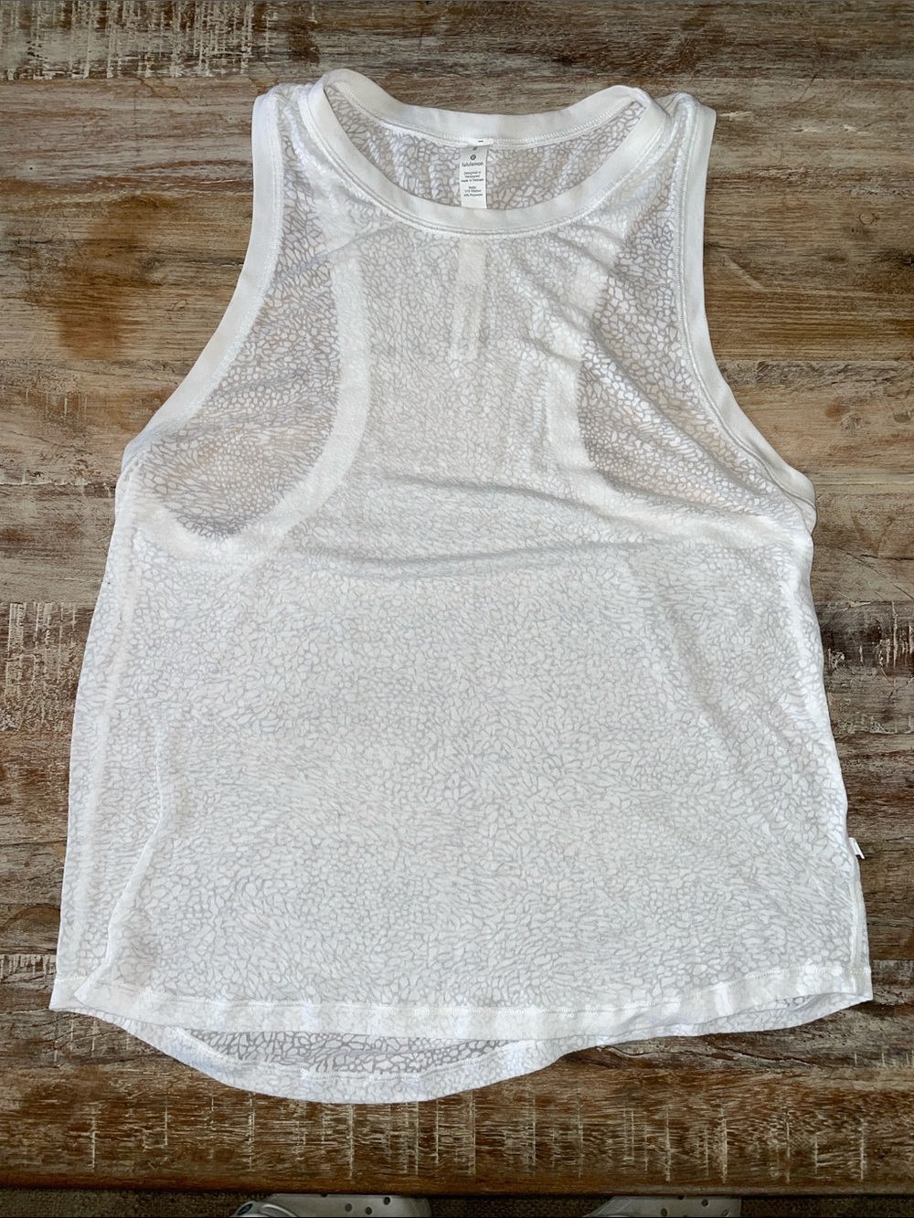 Lululemon White Sheer Tank Top - Lightweight Summer Layering